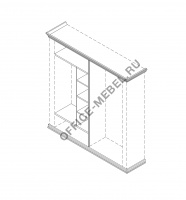 Комплект наполнения 1 секции - гардероб PRT419 на Office-mebel.ru