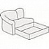 Мягкая мебель для офиса Элемент угловой с выдвижным ящиком 7В на Office-mebel.ru 1
