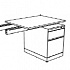 Обратный стол с 1 выдвижным ящиком и подставкой для столов без центральной балки PA2086B2 на Office-mebel.ru 1