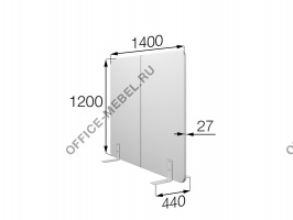 Перегородка без колес fx-140/120 на Office-mebel.ru