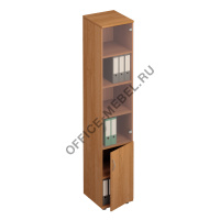 Шкаф для документов узкий со стеклом ФР381 на Office-mebel.ru