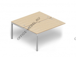 Cтол BENCH (приставной элемент, финальная опора) на 2 рабочих места BR2TP128 на Office-mebel.ru