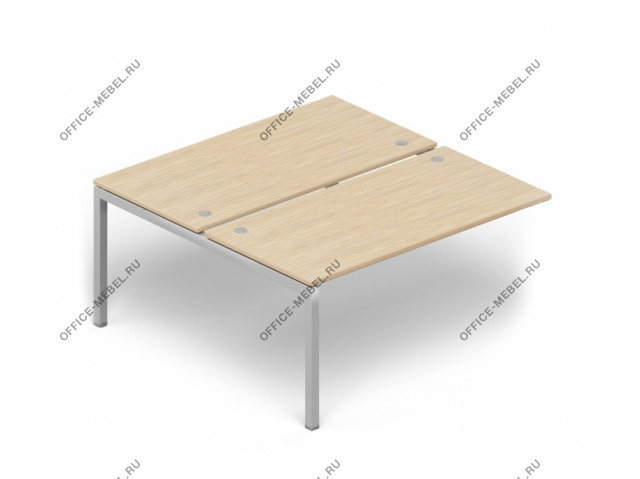 Cтол BENCH (приставной элемент, финальная опора) на 2 рабочих места BR2TP128 на Office-mebel.ru