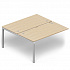 Cтол BENCH (приставной элемент, финальная опора) на 2 рабочих места BR2TP128 на Office-mebel.ru 1