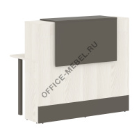 Стойка ресепшен прямая EDR 136, Ясень Траун на Office-mebel.ru