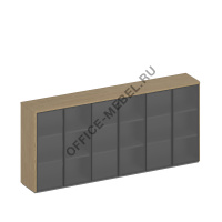 Шкаф для документов средний со стеклом 6-дверный ИН 307 ГР на Office-mebel.ru