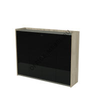 ШКАФ СРЕДНИЙ, СО СТЕКЛОМ,  ДВУСОСТАВНЫЙ 15ШДC.1403			 на Office-mebel.ru