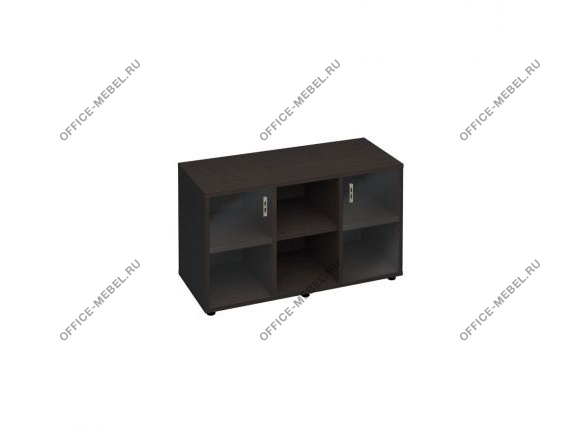 Шкаф низкий со стеклянными дверьми КМ-93879 на Office-mebel.ru