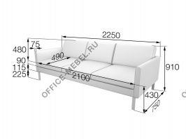 Диван трехместный OL3 на Office-mebel.ru