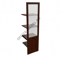 Наполнение одностворчатого шкафа для бумаг со стеклом 22553 на Office-mebel.ru