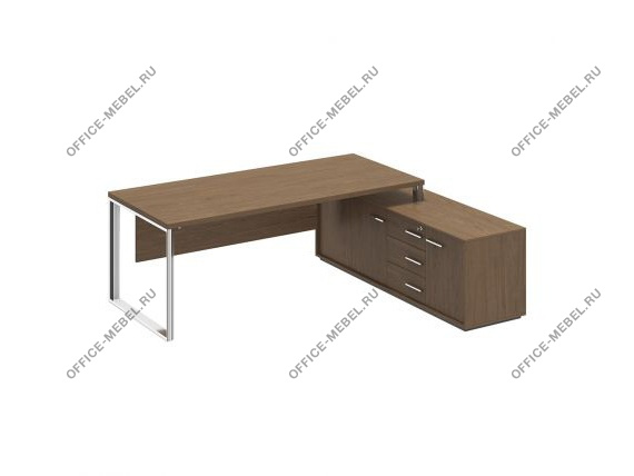 Стол руководителя на опорной тумбе правый/левый ОР 138 ДТ на Office-mebel.ru