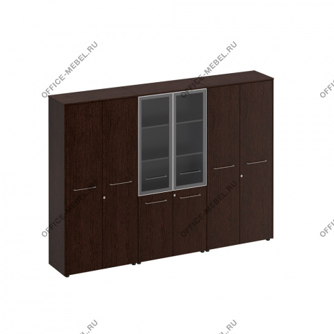Шкаф комбинированный (стекло - одежда - закрытый) МЕ 376 на Office-mebel.ru