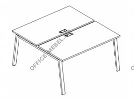 Рабочая станция на металлокаркасе TRE (2х1600) А4 Б3 175 БП на Office-mebel.ru