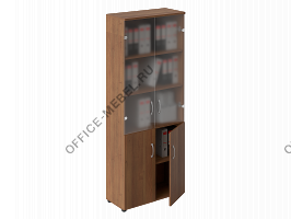 Шкаф низ-ДСП верх-стекло матовое 43/28-2/129.01-2 на Office-mebel.ru