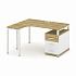 Стол эргономичный с опорной тумбой л\п CN.SA-301 A/B/W на Office-mebel.ru 1