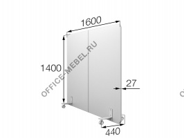 Перегородка на колесах, mv-160/140 на Office-mebel.ru