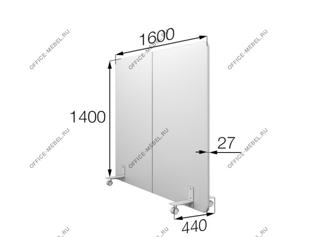 Перегородка на колесах, mv-160/140 на Office-mebel.ru