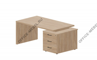 Стол на опорной тумбе 3 ящика (правый/левый) NR160T3 на Office-mebel.ru