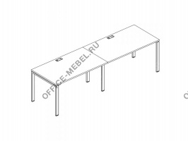 Рабочая станция на металлокаркасе UNO (2х1600) А4 Б1 025-2 БП на Office-mebel.ru