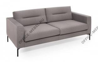 ТЕНО/TENO 2м диван, кожа, Claire ТЕМНО-БЕЖЕВЫЙ/ЧЕРНЫЙ TENO 2 Claire Madras Nevola Taupe на Office-mebel.ru