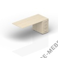 Стол с приставной тумбой 4 ящика (меламиновый аутлет, приставной элемент) ETPM168N072 на Office-mebel.ru