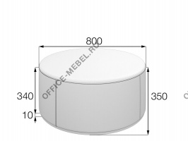 Пуф на регулируемой опоре БН-8035 на Office-mebel.ru