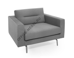 ТЕНО/TENO кресло, ткань, Romeo ТЕМНО-БЕЖЕВЫЙ/ПОЛИР TENO 1 Romeo Aura 3 Taupe на Office-mebel.ru