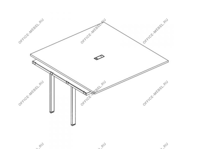 Секция стола для переговоров на металлокаркасе TRE А4 Б3 136-1 БП на Office-mebel.ru