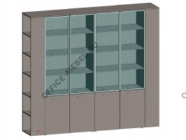 Двойной шкаф комбинированный с боковыми стеллажами JNO937.U727 на Office-mebel.ru