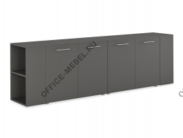 Двойной шкаф низкий со стеллажами JNO923.ANT на Office-mebel.ru