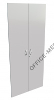 Двери деревянные высокие STEEL 11552 с замком, ручка скоба на Office-mebel.ru