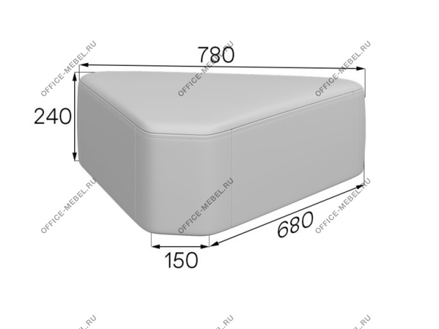 Мягкая мебель для офиса Пуф 60* СМ-П60˚ на Office-mebel.ru