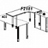 Приставка-стол с фигурной столешницей (правый, телескопические опоры) Periscope F2181 на Office-mebel.ru 1