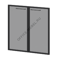 Комплект фасадов низких стекло KZF-28RS (в ал. рамке)									 на Office-mebel.ru