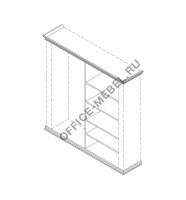 комплект наполнения 1 секции - полки PRT418 на Office-mebel.ru