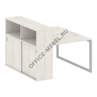 Рабочая станция на О-образном м/к с опорным шкафом-купе 40БО.РС-СШК-2.1 Т на Office-mebel.ru
