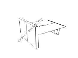 Двойной стол с высоким боковым пьедесталом DK186BAIT на Office-mebel.ru