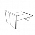 Двойной стол с высоким боковым пьедесталом DK186BAIT на Office-mebel.ru 1