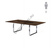 EXE Стол д/перегов L256 хром 101 910 WAL 07 BL на Office-mebel.ru