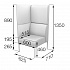 Мягкая мебель для офиса Секция 1-местная высокая правая (левая) Brd1HR(1HL) на Office-mebel.ru 1