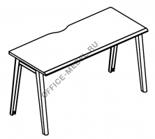Стол письменный на каркасе МТ (1 скос) МР Б1Б 004.02 на Office-mebel.ru