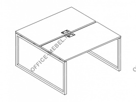  Рабочая станция на металлокаркасе QUATTRO (2х1200) А4 Б4 176 БП на Office-mebel.ru