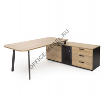 Стол на опор.тумбе R/L 178см 135B1816+135T020 на Office-mebel.ru