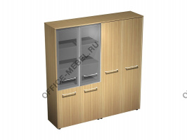 Шкаф комбинированный (стекло-одежда) МЕ 358 на Office-mebel.ru