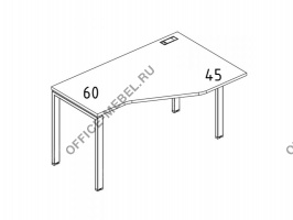 Стол эргономичный правый "Техно" на металлокаркасе UNO А4 Б1 056 БП на Office-mebel.ru