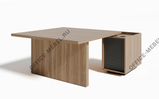 Стол квадратный с тумбой Л/П EVO102/SX.U003 на Office-mebel.ru