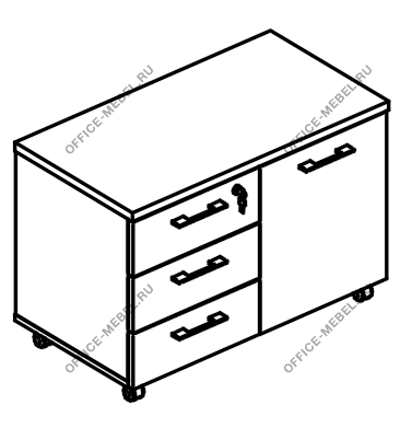 Тумба для оргтехники (топ ДСП) МР 271 на Office-mebel.ru