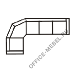 Мягкая мебель для офиса Диван угловой 1У3 на Office-mebel.ru