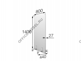 Перегородка на колесах 80/120 mv-80/120 на Office-mebel.ru