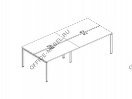 Рабочая станция на металлокаркасе UNO (4х1200) А4 Б1 170-2 БП на Office-mebel.ru